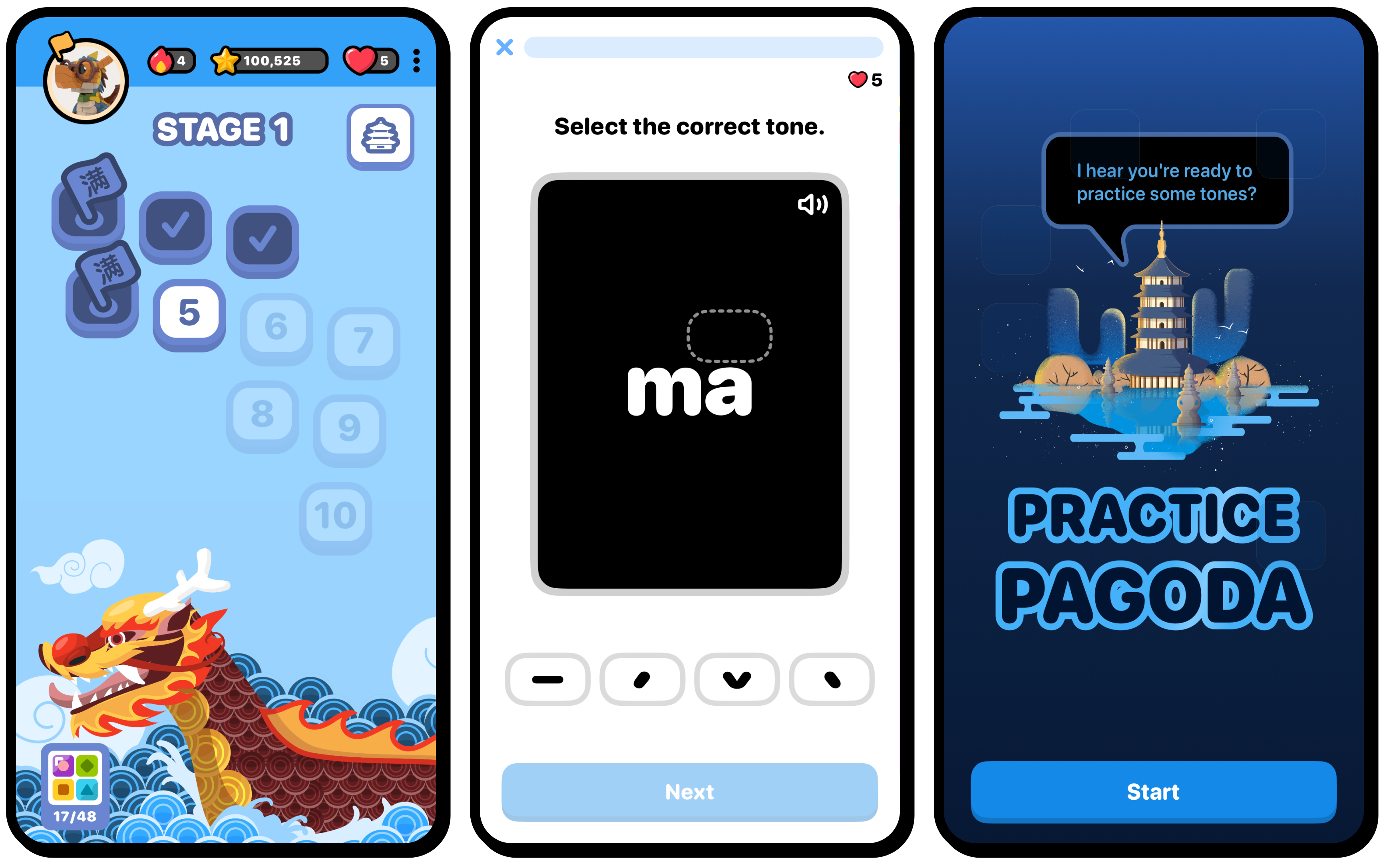 Ka Chinese Tones App Screenshots